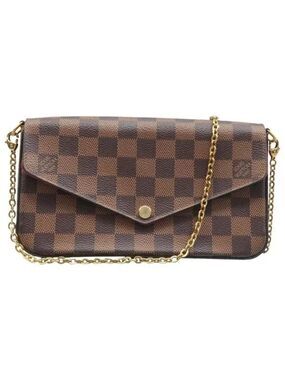 Louis Vuitton Pochette Felicie Brown W/P Damier Ebene Canvas Shoulder Bag